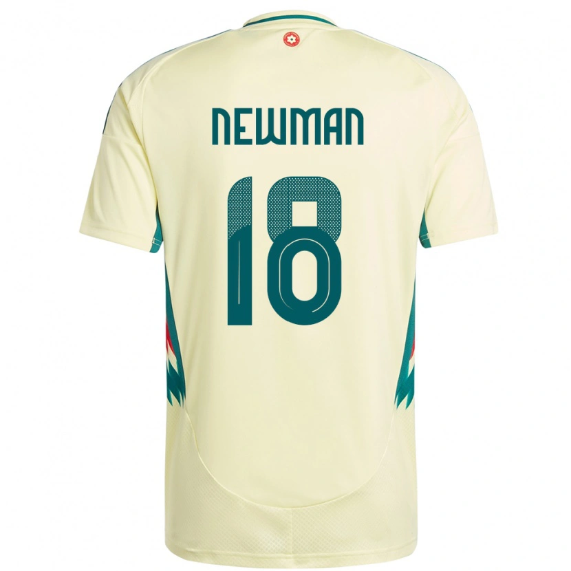 Danxen Kvinder Wales Oli Newman #18 Beige Gul Udebane Spillertrøjer 24-26 Trøje T-Shirt