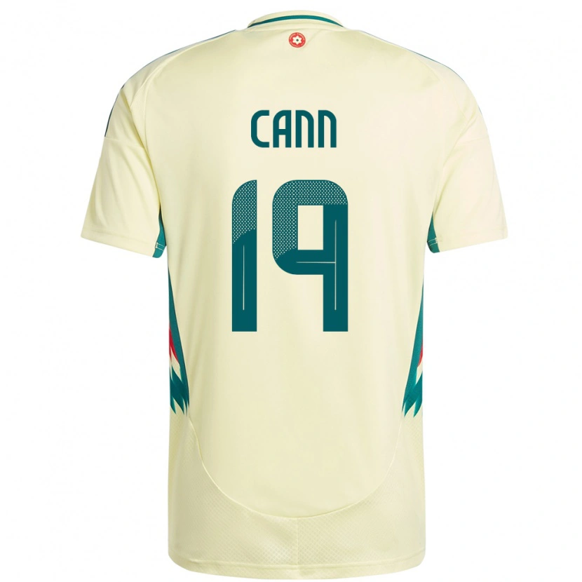 Danxen Kvinder Wales Ethan Cann #19 Beige Gul Udebane Spillertrøjer 24-26 Trøje T-Shirt