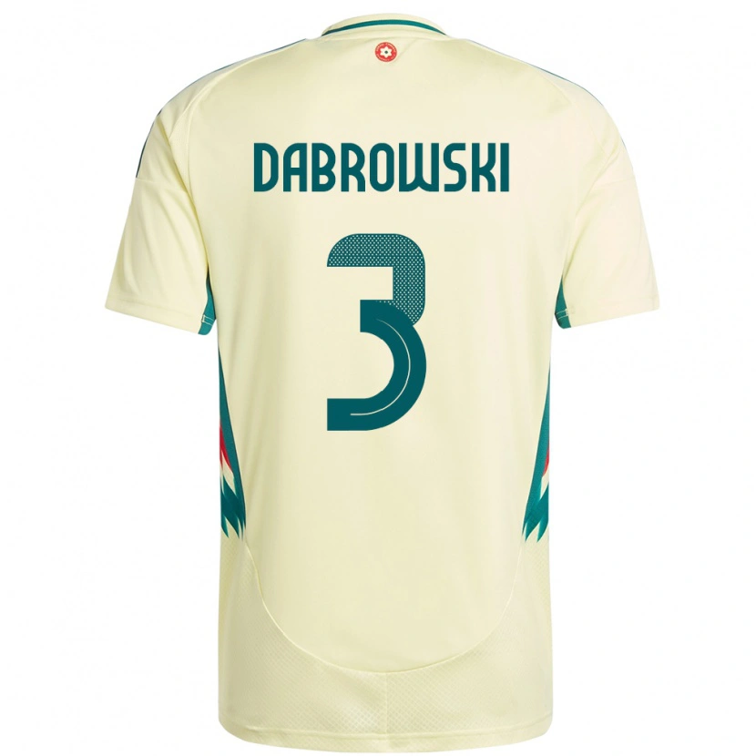 Danxen Kvinder Wales Sebastian Dabrowski #3 Beige Gul Udebane Spillertrøjer 24-26 Trøje T-Shirt