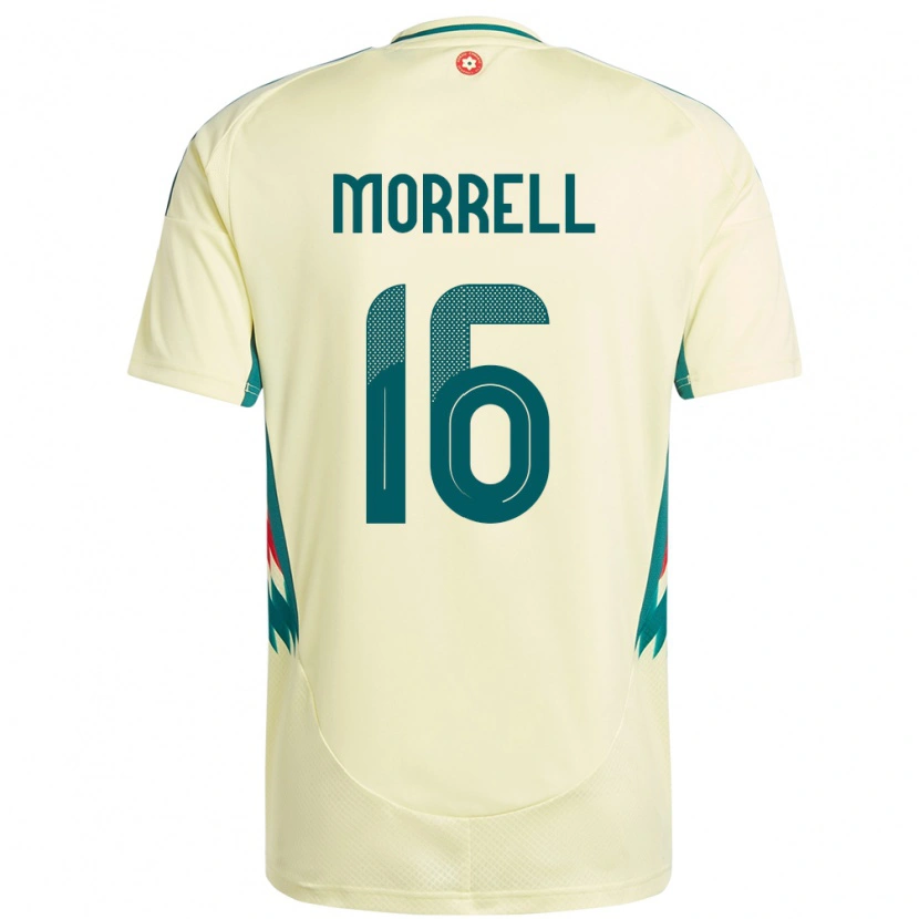 Danxen Kvinder Wales Joe Morrell #16 Beige Gul Udebane Spillertrøjer 24-26 Trøje T-Shirt