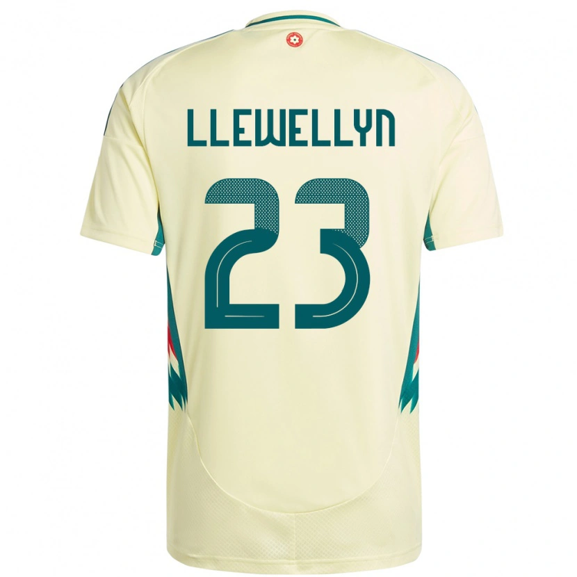 Danxen Kvinder Wales Ffion Llewellyn #23 Beige Gul Udebane Spillertrøjer 24-26 Trøje T-Shirt