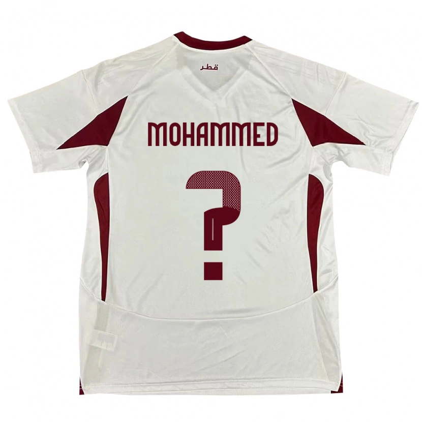 Danxen Kvinder Qatar Ali Mohammed #0 Hvid Udebane Spillertrøjer 24-26 Trøje T-Shirt