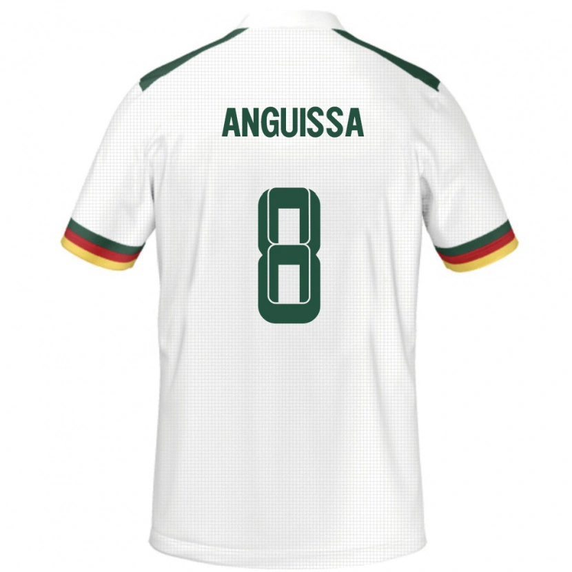 Danxen Kvinder Cameroun Frank Anguissa #8 Hvid Udebane Spillertrøjer 24-26 Trøje T-Shirt