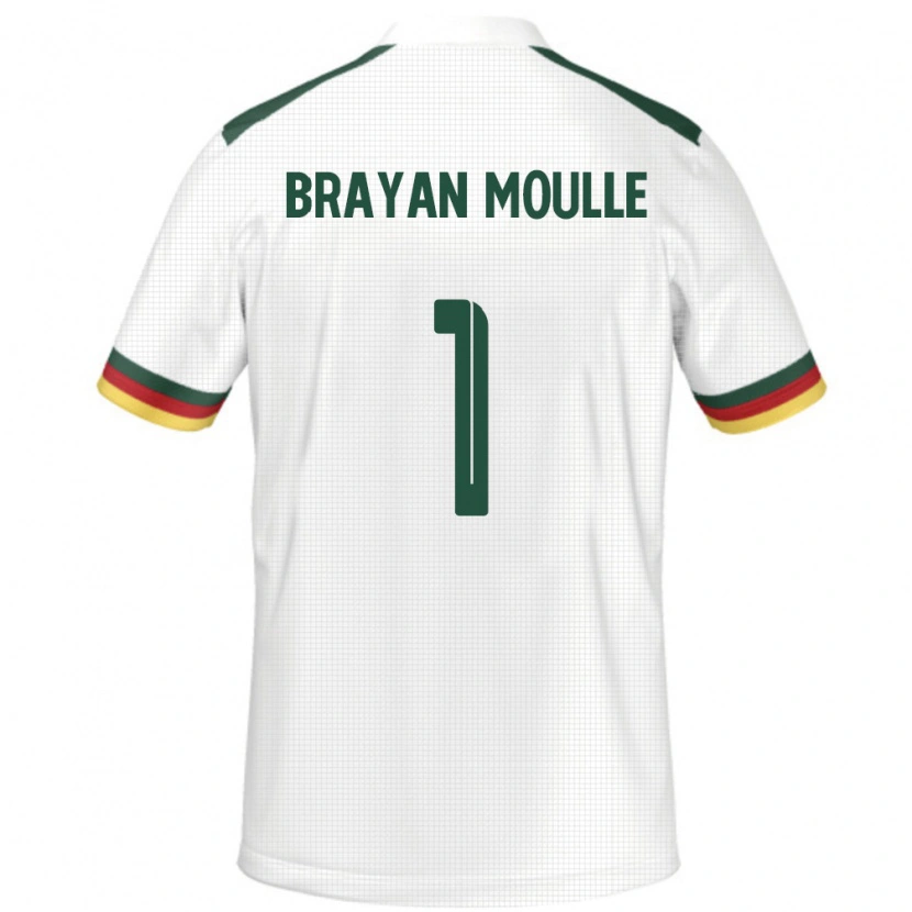 Danxen Kvinder Cameroun Jason Brayan Moulle #1 Hvid Udebane Spillertrøjer 24-26 Trøje T-Shirt