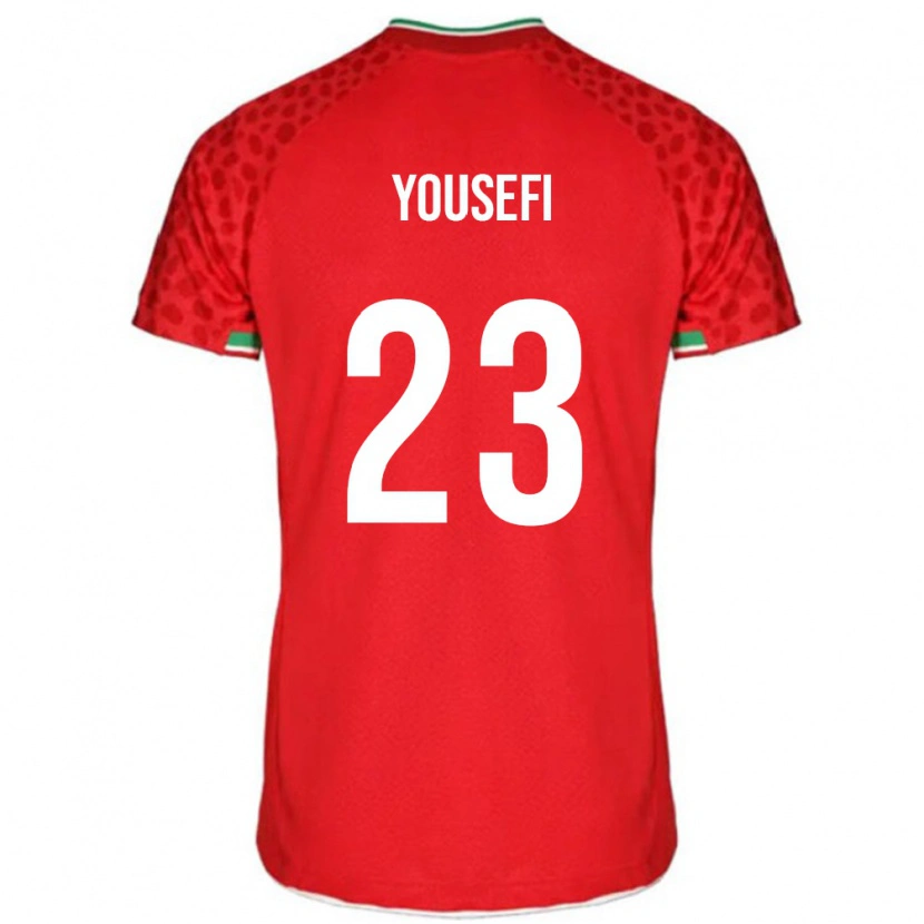 Danxen Kvinder Iran Aria Yousefi #23 Rød Udebane Spillertrøjer 24-26 Trøje T-Shirt