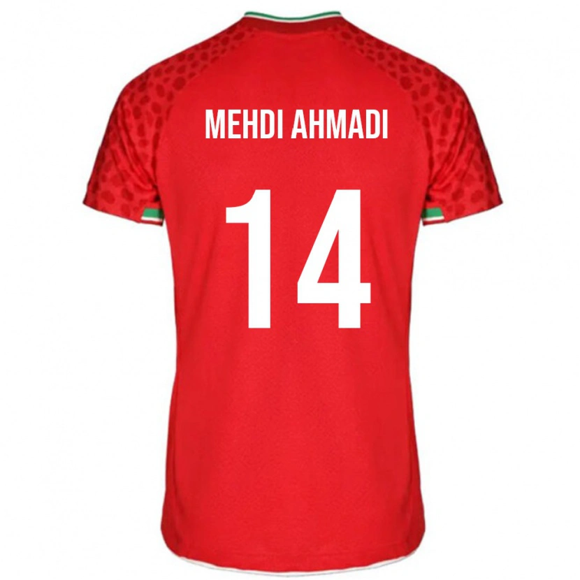 Danxen Kvinder Iran Mohammad Mehdi Ahmadi #14 Rød Udebane Spillertrøjer 24-26 Trøje T-Shirt