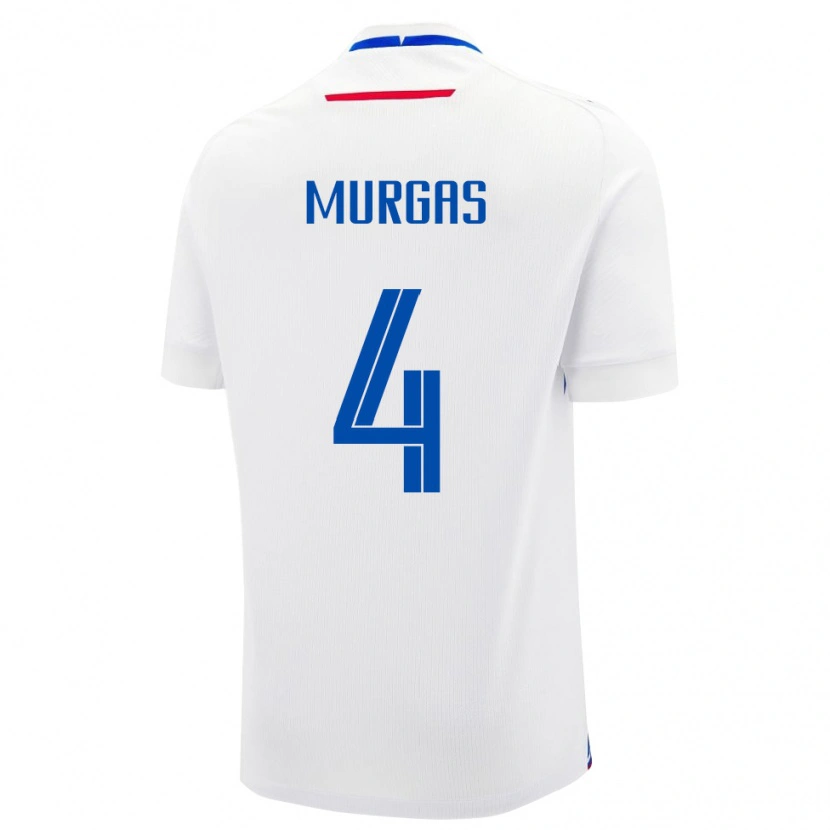 Danxen Kvinder Slovakiet Jan Murgas #4 Hvid Udebane Spillertrøjer 24-26 Trøje T-Shirt