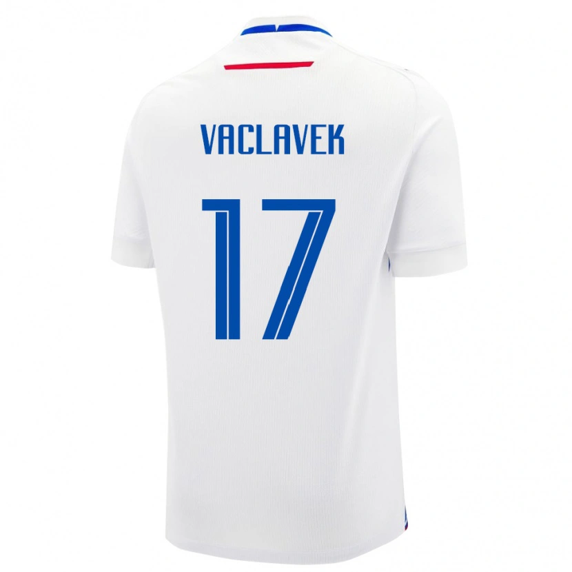 Danxen Kvinder Slovakiet Marko Vaclavek #17 Hvid Udebane Spillertrøjer 24-26 Trøje T-Shirt