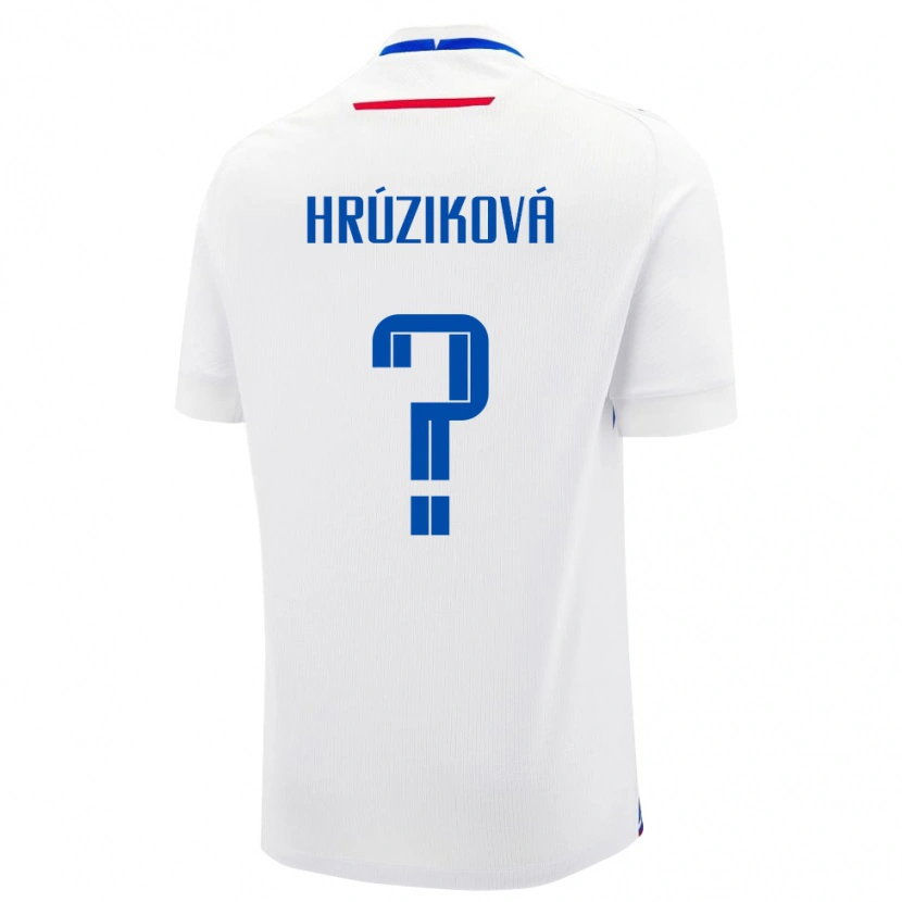 Danxen Kvinder Slovakiet Darina Hrúziková #0 Hvid Udebane Spillertrøjer 24-26 Trøje T-Shirt
