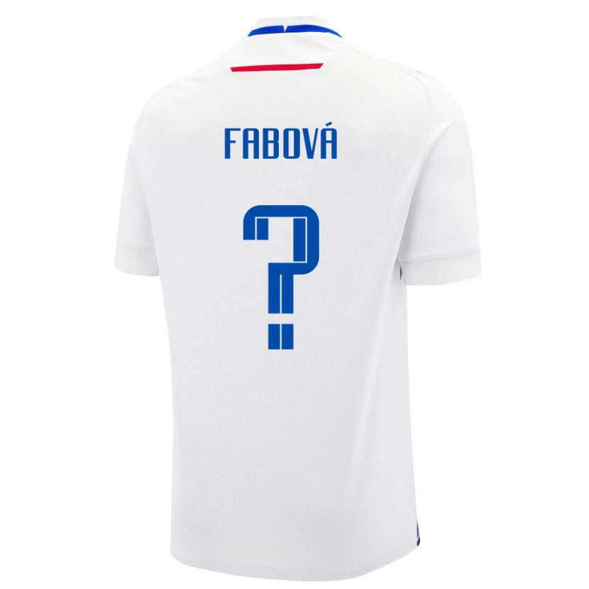 Danxen Kvinder Slovakiet Klaudia Fabová #0 Hvid Udebane Spillertrøjer 24-26 Trøje T-Shirt