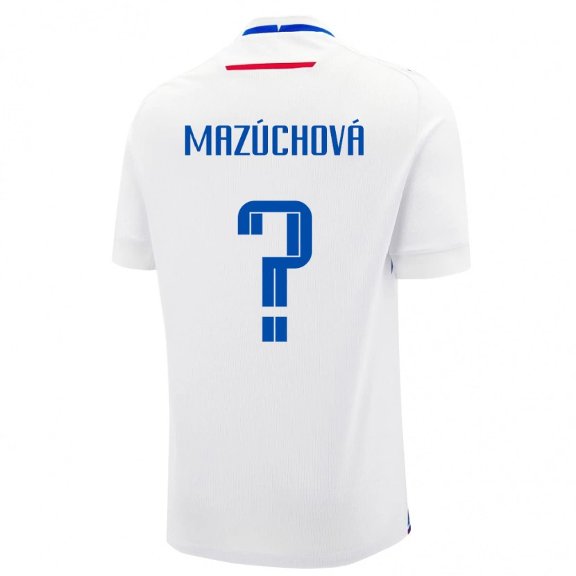 Danxen Kvinder Slovakiet Lenka Mazúchová #0 Hvid Udebane Spillertrøjer 24-26 Trøje T-Shirt