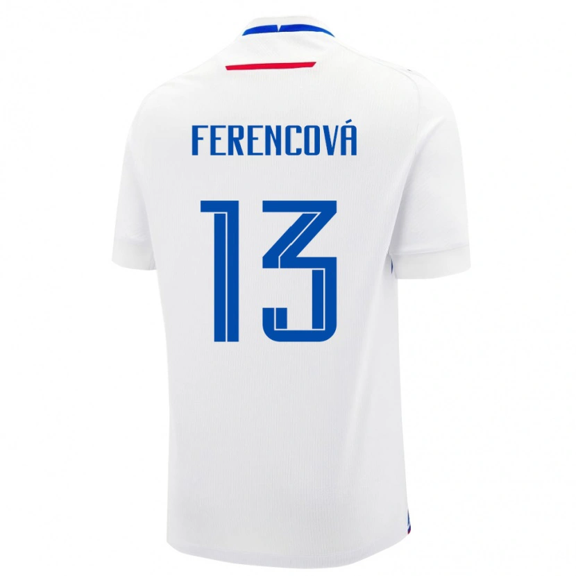 Danxen Kvinder Slovakiet Michaela Ferencová #13 Hvid Udebane Spillertrøjer 24-26 Trøje T-Shirt