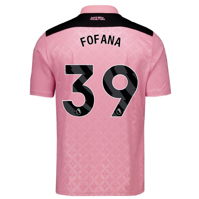 Danxen Kvinder Malick Fofana #39 Lysrosa Sort Udebane Spillertrøjer 2026/27 Trøje T-Shirt
