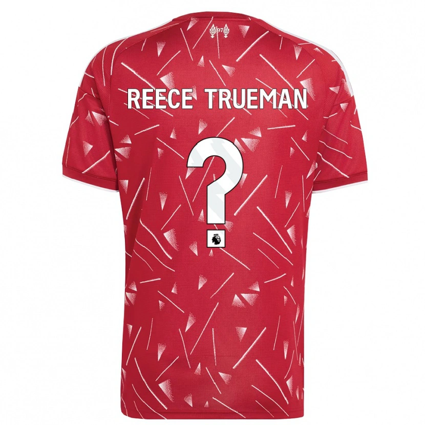 Danxen Kvinder Reece Trueman #0 Hvid Rød Hjemmebane Spillertrøjer 2026/27 Trøje T-Shirt
