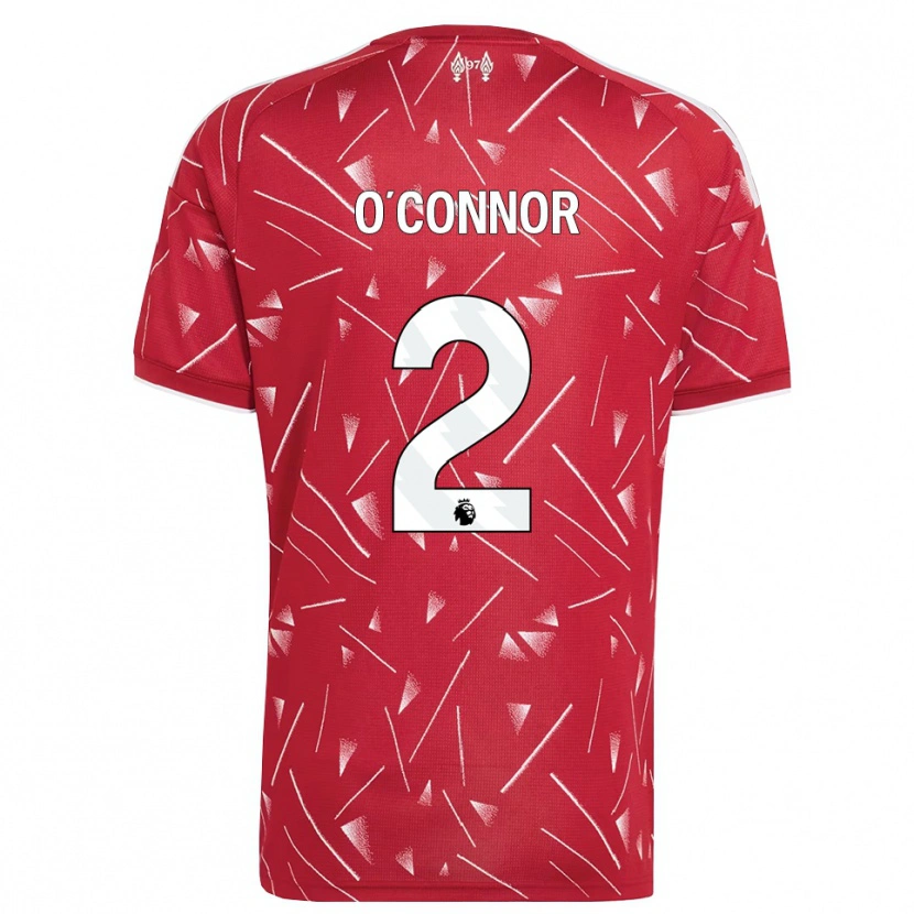 Danxen Kvinder Oliver O'connor #2 Hvid Rød Hjemmebane Spillertrøjer 2026/27 Trøje T-Shirt