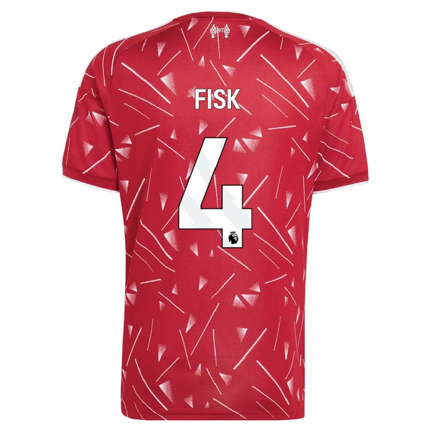 Danxen Kvinder Grace Fisk #4 Hvid Rød Hjemmebane Spillertrøjer 2026/27 Trøje T-Shirt
