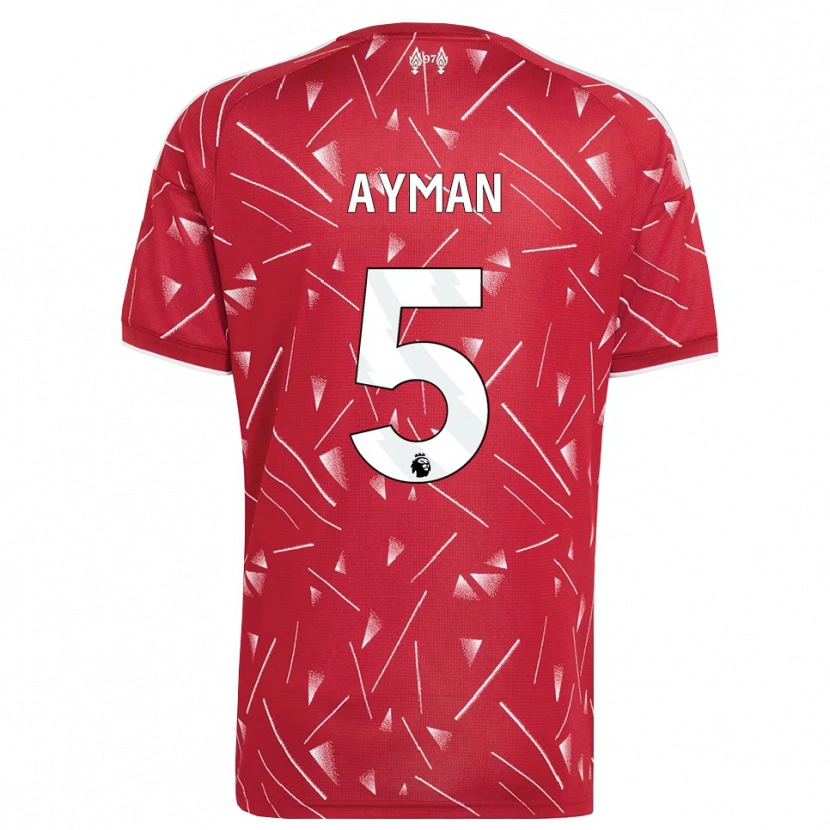 Danxen Kvinder Alvin Ayman #5 Hvid Rød Hjemmebane Spillertrøjer 2026/27 Trøje T-Shirt