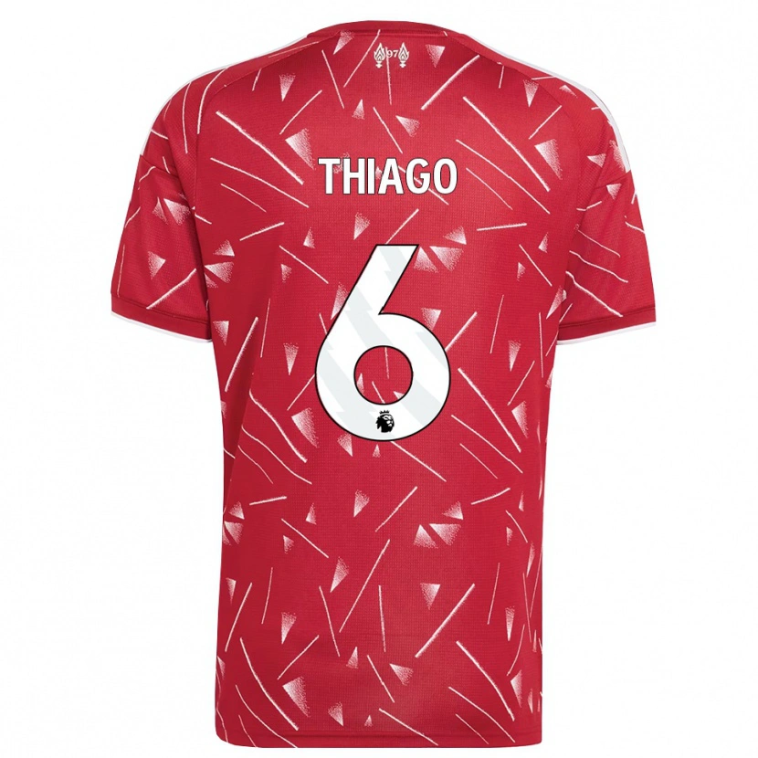 Danxen Kvinder Thiago #6 Hvid Rød Hjemmebane Spillertrøjer 2026/27 Trøje T-Shirt