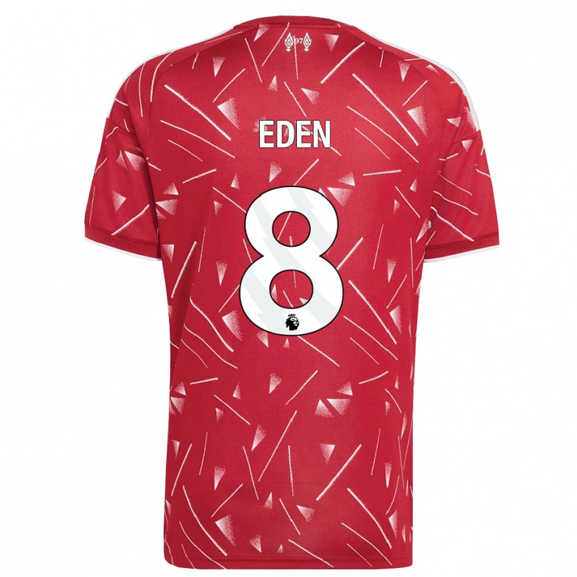 Danxen Kvinder Luca Eden #8 Hvid Rød Hjemmebane Spillertrøjer 2026/27 Trøje T-Shirt