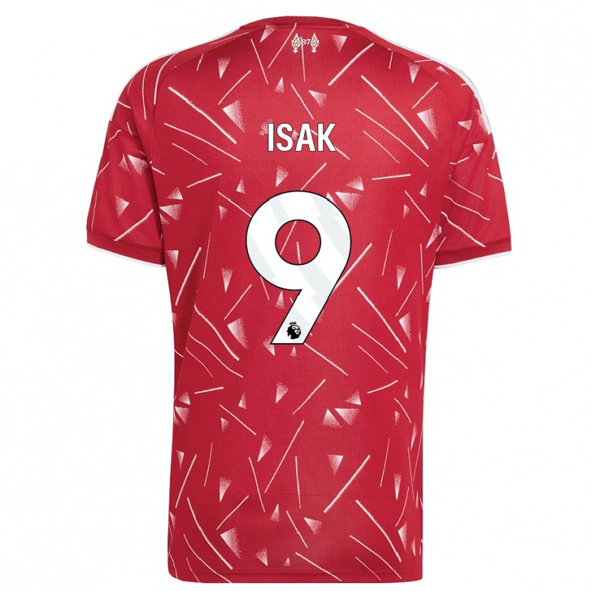 Danxen Kvinder Alexander Isak #9 Hvid Rød Hjemmebane Spillertrøjer 2026/27 Trøje T-Shirt
