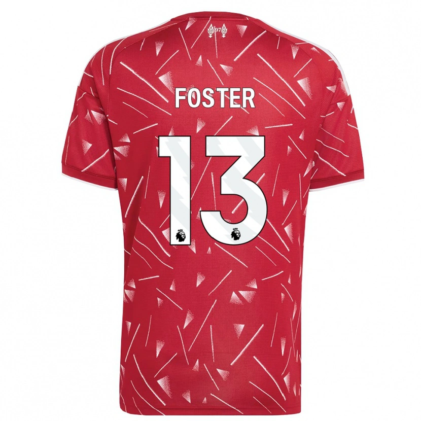Danxen Kvinder Rylee Foster #13 Hvid Rød Hjemmebane Spillertrøjer 2026/27 Trøje T-Shirt