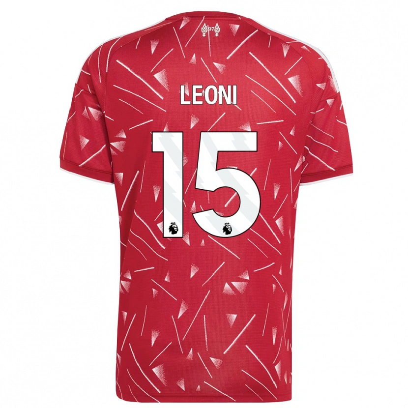 Danxen Kvinder Giovanni Leoni #15 Hvid Rød Hjemmebane Spillertrøjer 2026/27 Trøje T-Shirt