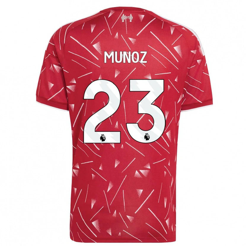 Danxen Kvinder Víctor Muñoz #23 Hvid Rød Hjemmebane Spillertrøjer 2026/27 Trøje T-Shirt