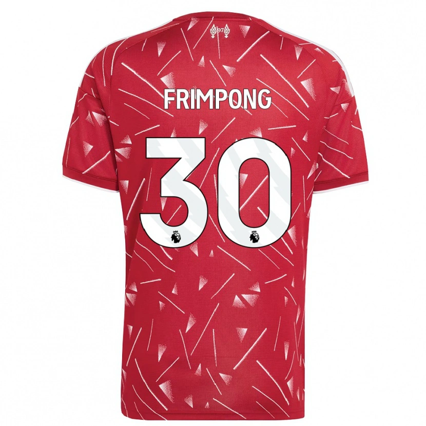 Danxen Kvinder Jeremie Frimpong #30 Hvid Rød Hjemmebane Spillertrøjer 2026/27 Trøje T-Shirt