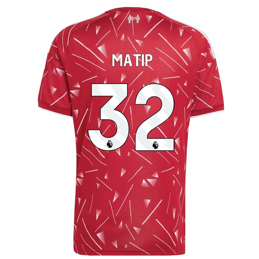 Danxen Kvinder Joel Matip #32 Hvid Rød Hjemmebane Spillertrøjer 2026/27 Trøje T-Shirt