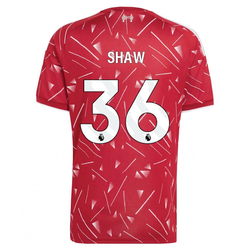 Danxen Kvinder Zara Shaw #36 Hvid Rød Hjemmebane Spillertrøjer 2026/27 Trøje T-Shirt
