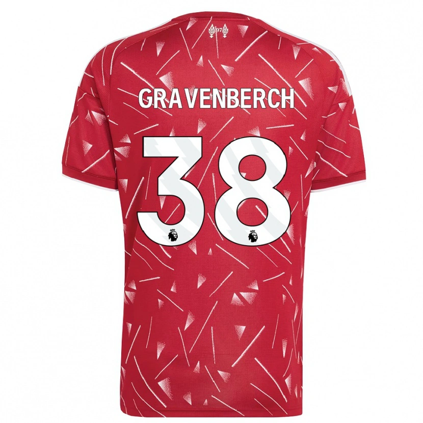 Danxen Kvinder Ryan Gravenberch #38 Hvid Rød Hjemmebane Spillertrøjer 2026/27 Trøje T-Shirt