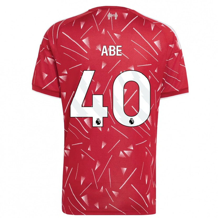 Danxen Kvinder Joshua Abe #40 Hvid Rød Hjemmebane Spillertrøjer 2026/27 Trøje T-Shirt