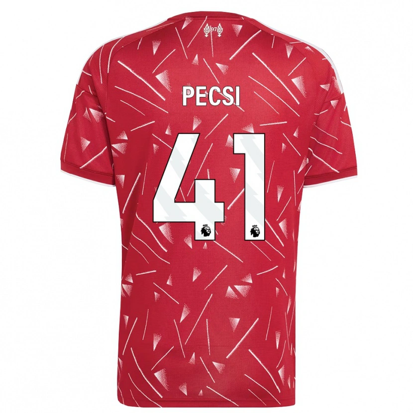 Danxen Kvinder Ármin Pécsi #41 Hvid Rød Hjemmebane Spillertrøjer 2026/27 Trøje T-Shirt