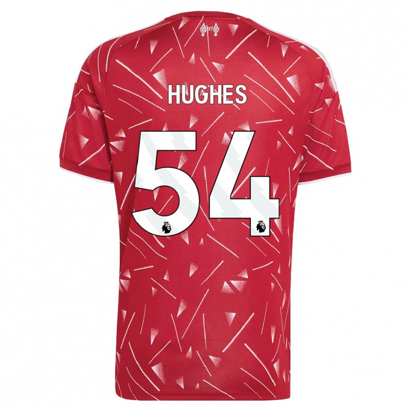 Danxen Kvinder Liam Hughes #54 Hvid Rød Hjemmebane Spillertrøjer 2026/27 Trøje T-Shirt
