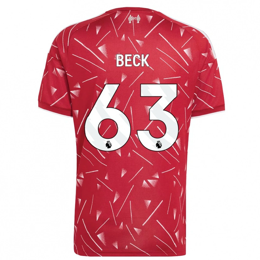 Danxen Kvinder Owen Beck #63 Hvid Rød Hjemmebane Spillertrøjer 2026/27 Trøje T-Shirt