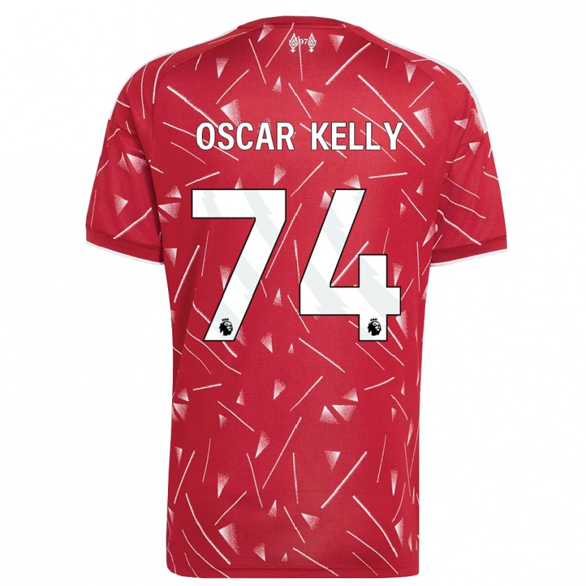 Danxen Kvinder Oscar Kelly #74 Hvid Rød Hjemmebane Spillertrøjer 2026/27 Trøje T-Shirt