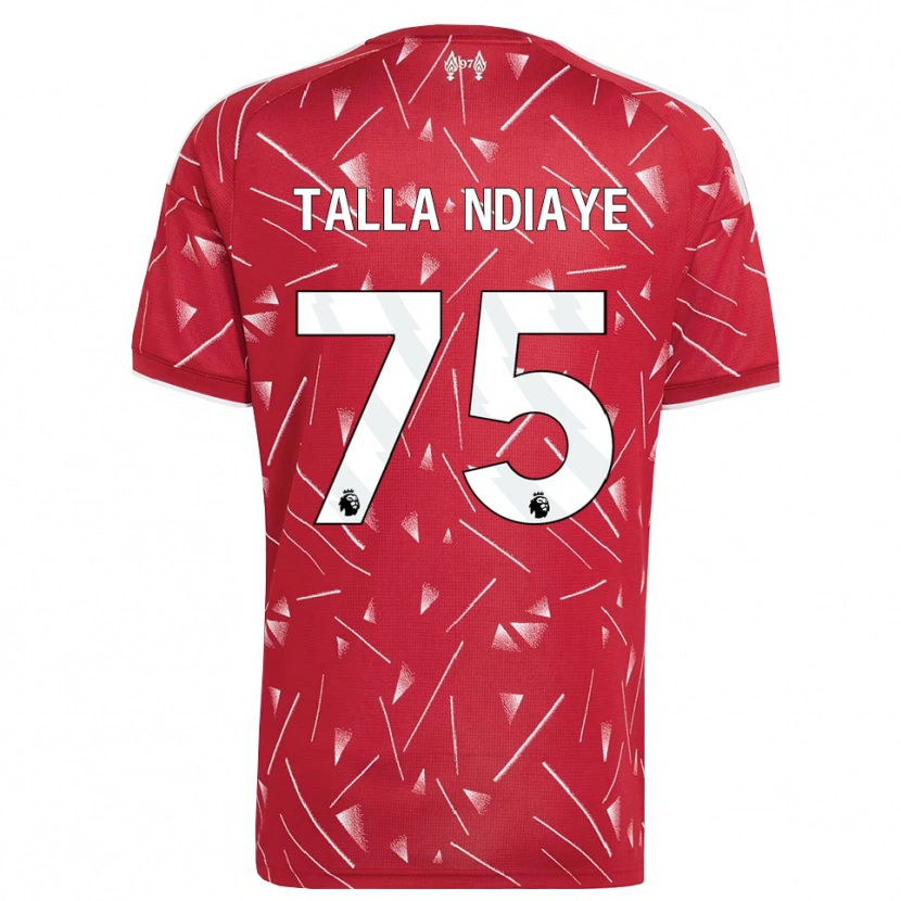 Danxen Kvinder Mor Talla Ndiaye #75 Hvid Rød Hjemmebane Spillertrøjer 2026/27 Trøje T-Shirt