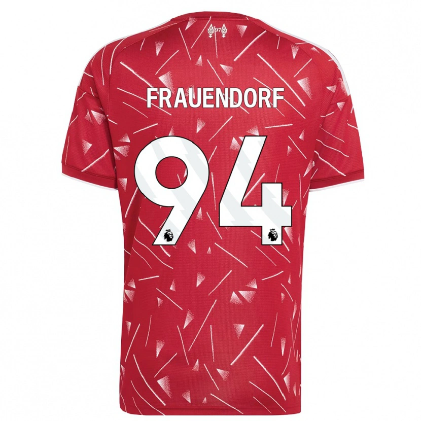 Danxen Kvinder Melkamu Frauendorf #94 Hvid Rød Hjemmebane Spillertrøjer 2026/27 Trøje T-Shirt