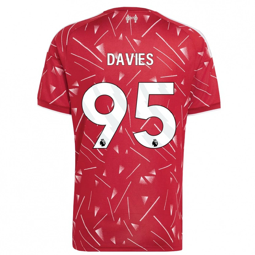 Danxen Kvinder Harvey Davies #95 Hvid Rød Hjemmebane Spillertrøjer 2026/27 Trøje T-Shirt
