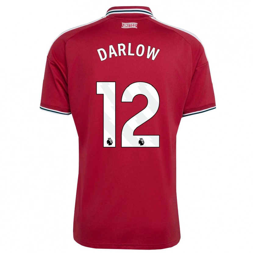 Danxen Kvinder Karl Darlow #12 Rød Gul Hvid Hjemmebane Spillertrøjer 2026/27 Trøje T-Shirt