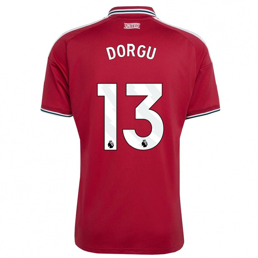 Danxen Kvinder Patrick Dorgu #13 Rød Gul Hvid Hjemmebane Spillertrøjer 2026/27 Trøje T-Shirt