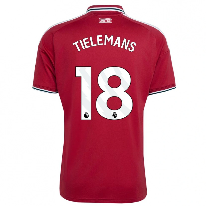 Danxen Kvinder Youri Tielemans #18 Rød Gul Hvid Hjemmebane Spillertrøjer 2026/27 Trøje T-Shirt