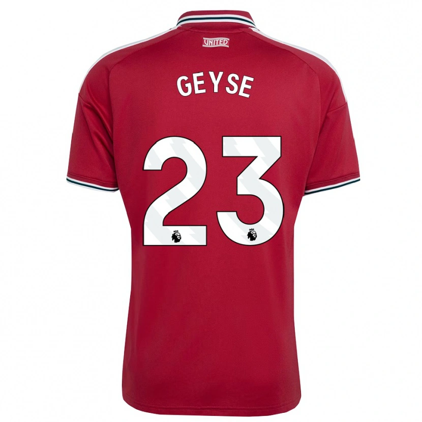 Danxen Kvinder Geyse #23 Rød Gul Hvid Hjemmebane Spillertrøjer 2026/27 Trøje T-Shirt
