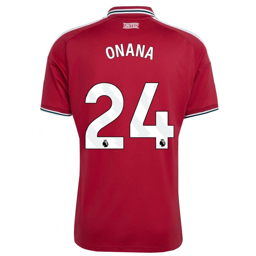 Danxen Kvinder Andre Onana #24 Rød Gul Hvid Hjemmebane Spillertrøjer 2026/27 Trøje T-Shirt