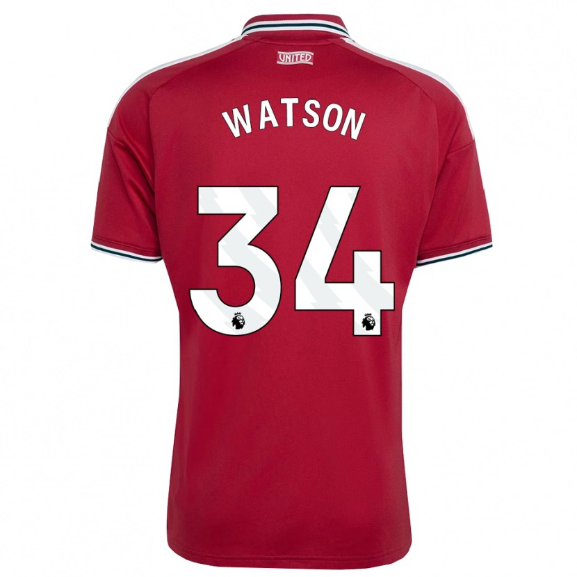 Danxen Kvinder Emma Watson #34 Rød Gul Hvid Hjemmebane Spillertrøjer 2026/27 Trøje T-Shirt