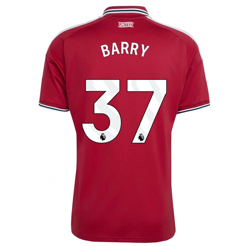 Danxen Kvinder Keira Barry #37 Rød Gul Hvid Hjemmebane Spillertrøjer 2026/27 Trøje T-Shirt