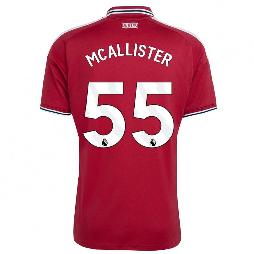 Danxen Kvinder Finley Mcallister #55 Rød Gul Hvid Hjemmebane Spillertrøjer 2026/27 Trøje T-Shirt