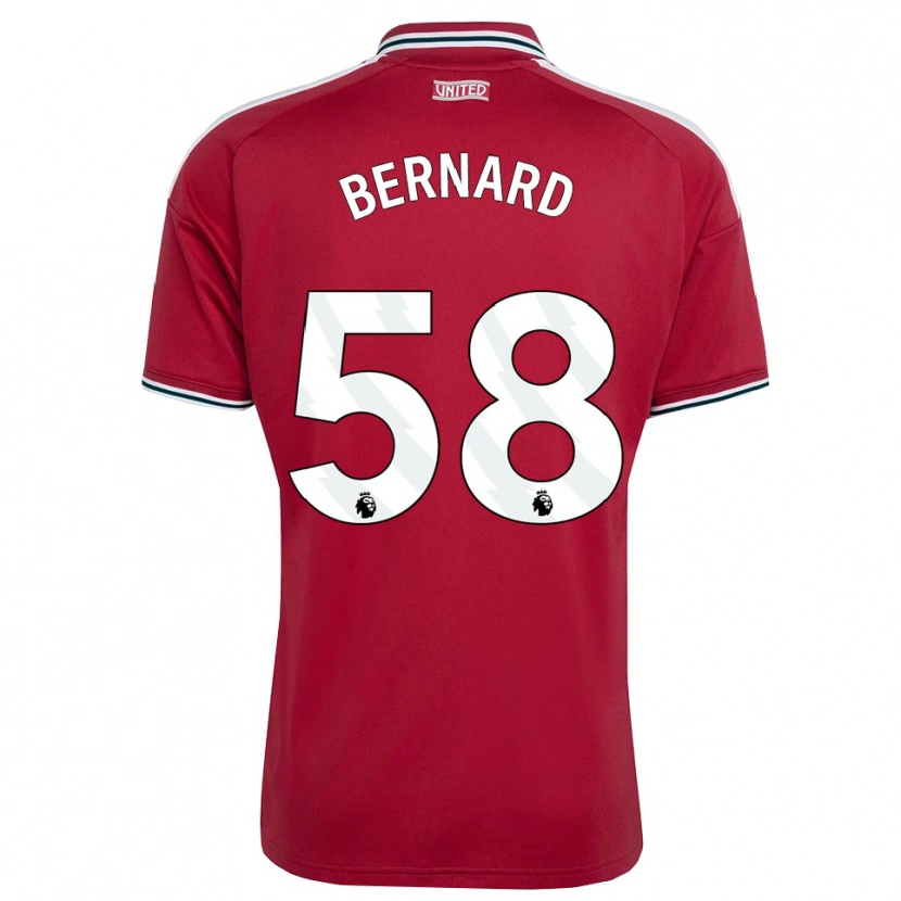 Danxen Kvinder Bernard #58 Rød Gul Hvid Hjemmebane Spillertrøjer 2026/27 Trøje T-Shirt