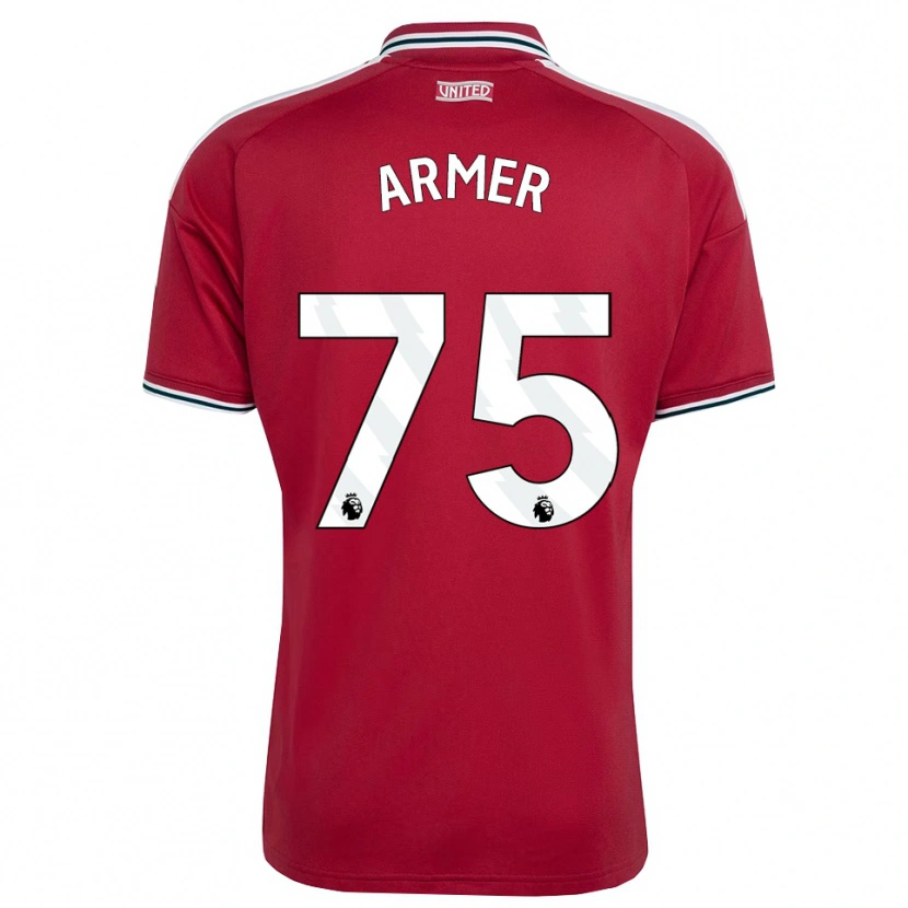 Danxen Kvinder Daniel Armer #75 Rød Gul Hvid Hjemmebane Spillertrøjer 2026/27 Trøje T-Shirt