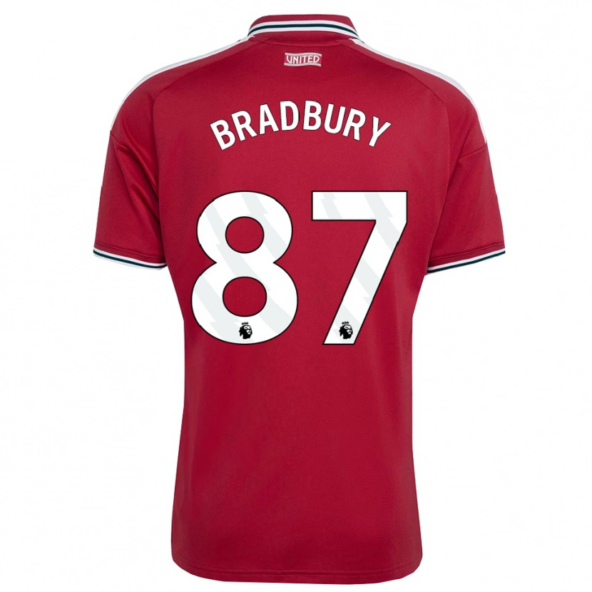 Danxen Kvinder Louie Bradbury #87 Rød Gul Hvid Hjemmebane Spillertrøjer 2026/27 Trøje T-Shirt
